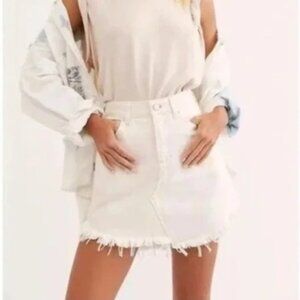 NWT Free People Bailey Denim Mini Skirt Size 24